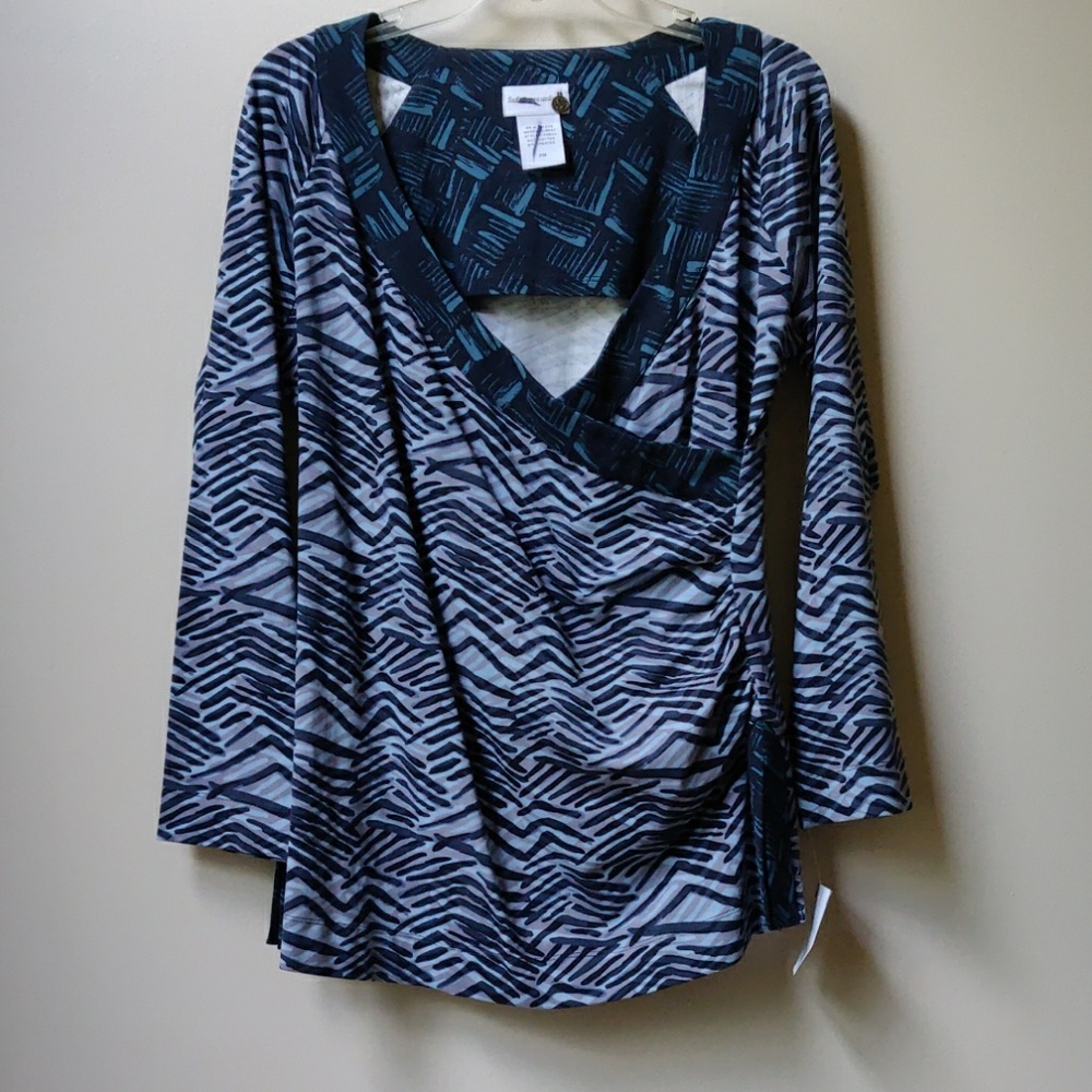 SOFT SURROUNDINGS Bengal Tunic Top Cotton Size PM (10-12)
